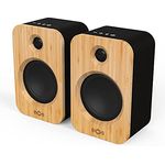 House of Marley Get Together Duo Bluetooth-Lautsprecher - Nachhaltig hergestellte Regallautsprecher , Wireless Soundsystem, Netzbetrieb/ 20 Stunden Akku, Aux-in-Funktion, High-Definition-Verstärker