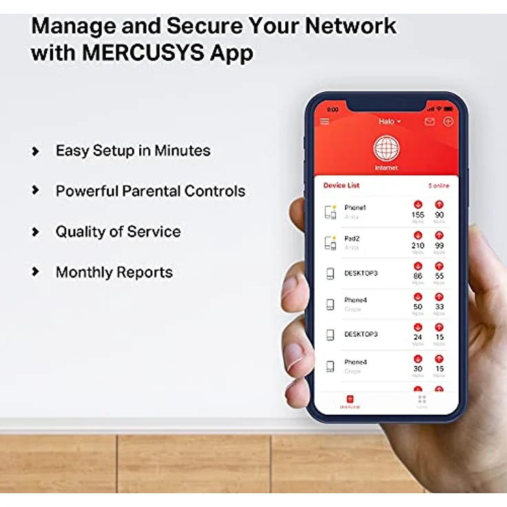 Mercusys Halo H50G, Router mit einheitlichem WiFi-System für stabiles Internet, 3-Pack, Weiss – Bild 6