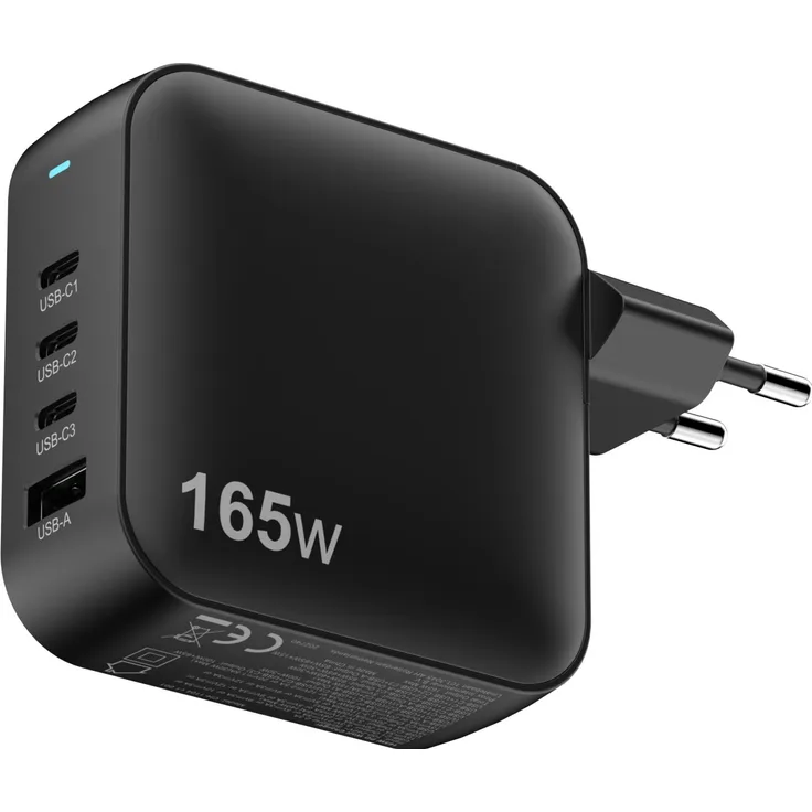 Sitecom 165W GaN Power Delivery Wandladegerät, USB Ladegerät mit Quick Charge 3.0, schwarz