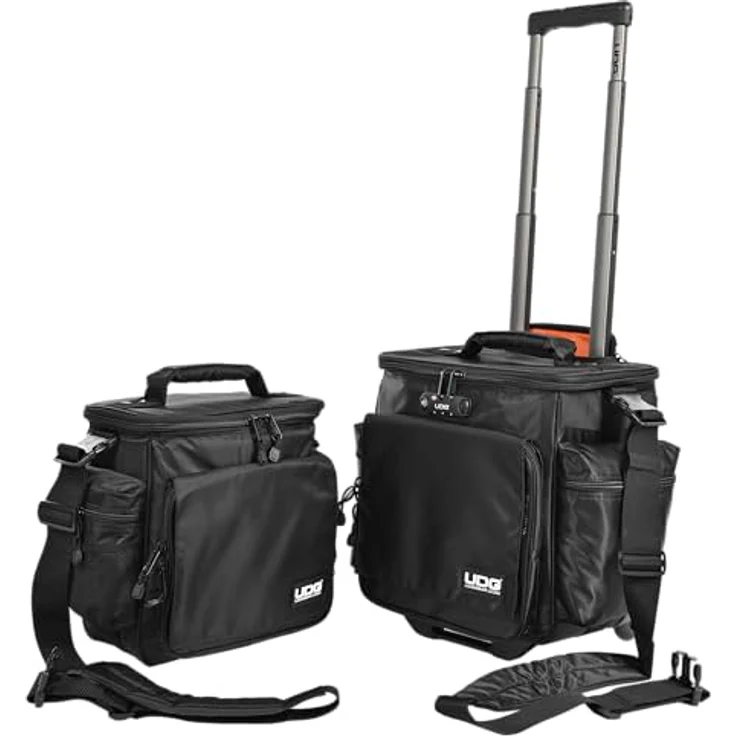 UDG Ultimate SlingBag Trolley Set DeLuxe Schwarz, Orange im Inneren MK2 (Ohne CD Wallet) U9679BL-OR – Bild 6