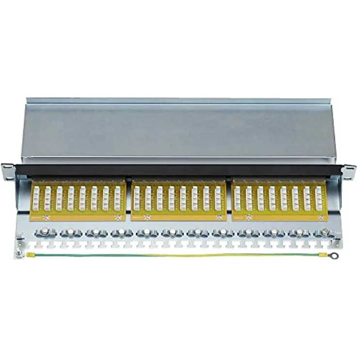 Renkforce 24 Port Netzwerk-Patchpanel, 483mm (19") CAT 6a, 1 HE, bestückt, robustes Stahlgehäuse – Bild 2