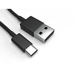 Justcom USB-C Ladekabel für Samsung Galaxy A52, 1 m, Schnellladekabel mit 2,1 A und 480 Mbit/s, schwarz