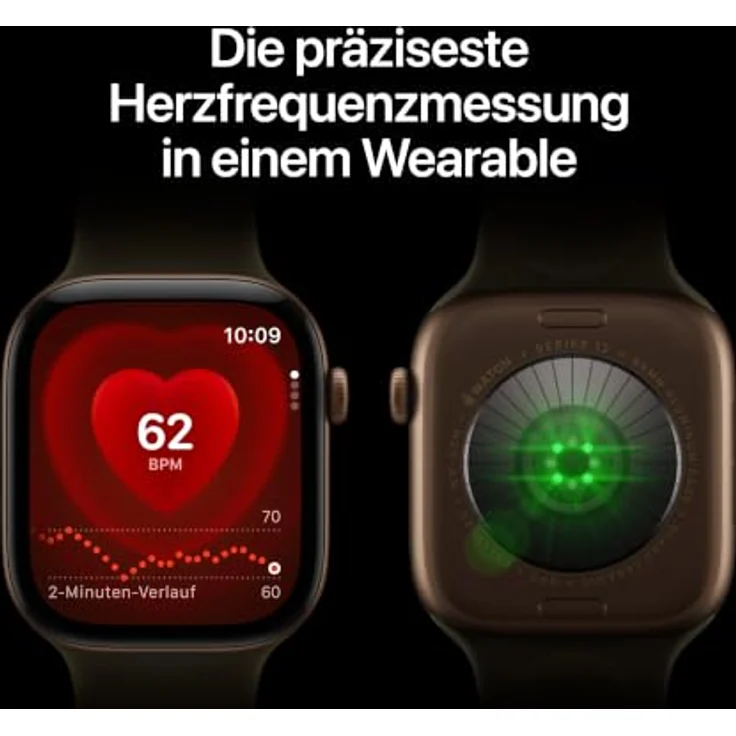 Apple Watch Series 12 Cellular 42mm, Dunkelbronze Aluminium Case, Oliv Sport Band, Gesundheits- und Fitness-Tracker, 15 Minuten Schnellladen – Bild 3