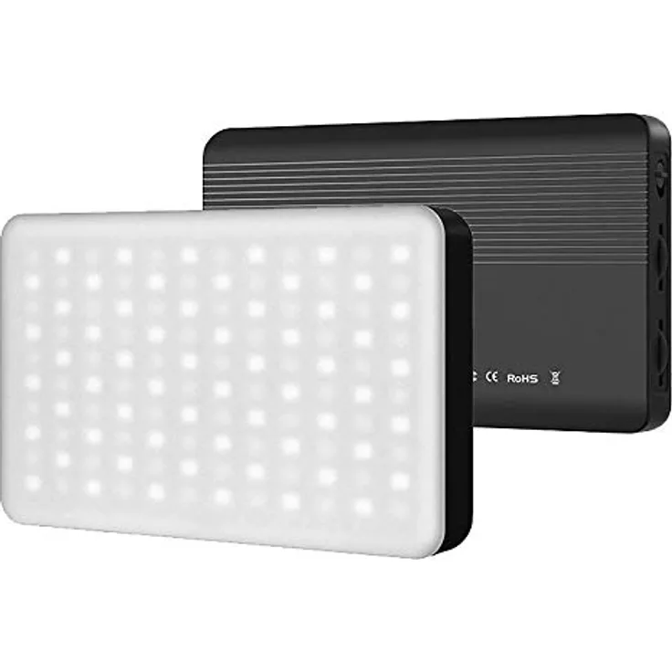 ULANZI VIJIM VL120 LED-Lampe, zweifarbig, 3200 K-6500 K, mit Diffusor und 3100 mAh Akku für Smartphone und Kamera