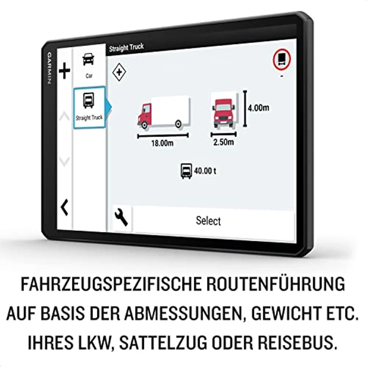 Garmin dēzl LGV 1010 MT-D EU, LKW-Navigationsgerät mit 8" Farbdisplay, vorinstallierten EU Karten, fahrzeugspezifischem Routing und Echtzeitdiensten – Bild 3