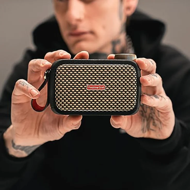 Positive Grid Spark GO 5 W Ultra-tragbarer, intelligenter Gitarrenverstärker, Kopfhörerverstärker und Bluetooth-Lautsprecher mit Smart-App für E-Gitarre, Akustikgitarre oder Bass – Bild 3