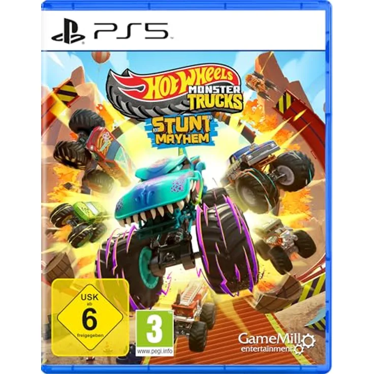 Xbox Hot Wheels Monster Trucks: Stunt Mayhem - PS5, authentisches Monster Truck-Erlebnis, aufregende Stunt-Action, intensive Battle Arenas, Bosskämpfe und Arcade-Herausforderungen, Kopf-an-Kopf-Multiplayer