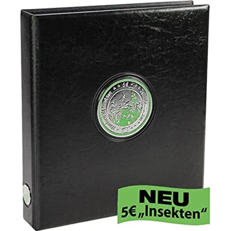 Schwäbische Albumfabrik Premium-Münzenalbum 5 Euro Insektenreich 2022-2024, inkl. 3 Blätter für 9 Münzen – Bild 1