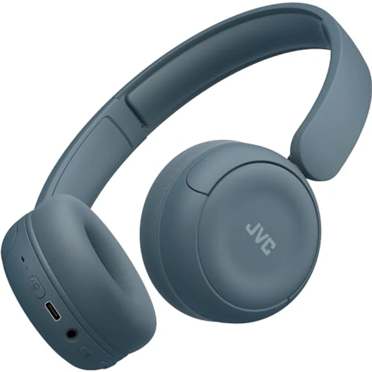 JVC HA-S59W-A, Wireless Kopfhörer mit 50 Std. Akku, faltbarem Design, Bluetooth® 5.3, Multipoint, App-EQ & Mikrofon – Retro Blau – Bild 1