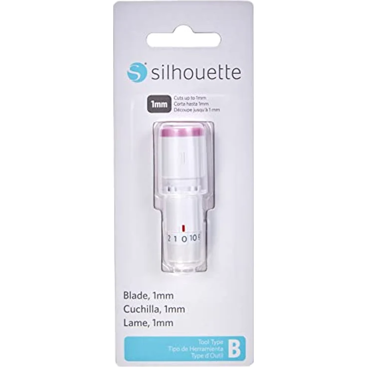 Silhouette Stufenloses Messer 1 mm für Cameo 4/5, Portrait 3/4 und CURIO-2, geeignet für Karton, Vinylfolie, Pink/Weiß – Bild 3