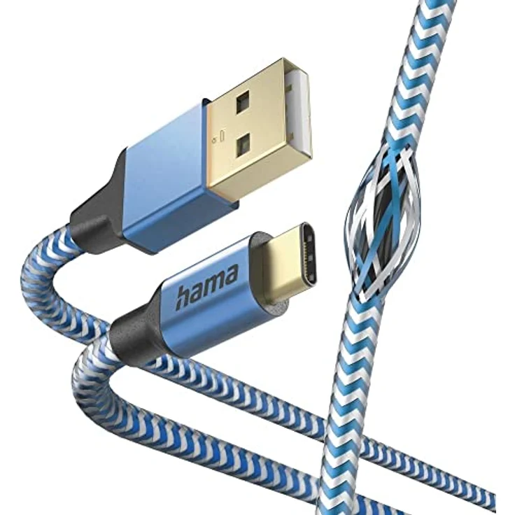 Hama Ladekabel Reflective, USB-A - USB-C, 1,5 m, Nylon, Blau – Bild 4