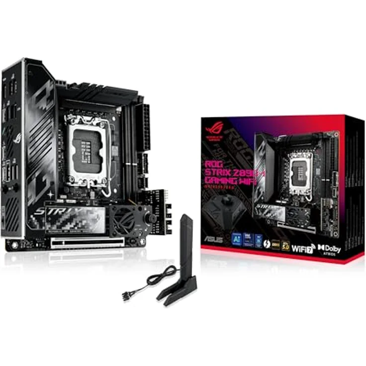 ASUS ROG Strix Z890-I Gaming WiFi Mainboard Sockel Intel LGA 1851 (Mini-ITX, Advanced AI, DDR5, WiFi 7, M.2, PCIe 5.0, Thunderbolt 4, Q-Release, DIMM Flex) – Bild 1