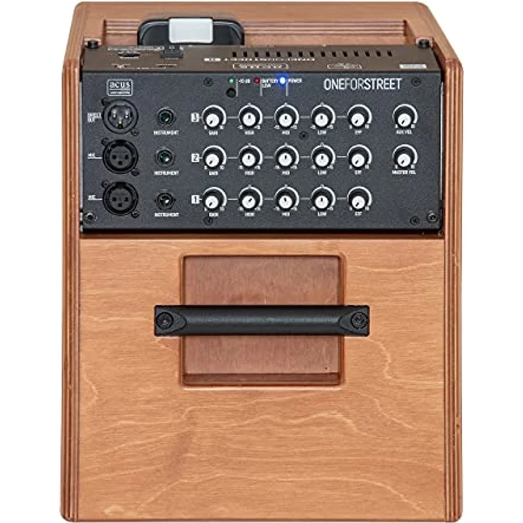 Acus Sound Engineering One for Street 8 Wood, PA Lautsprecher mit 8"-Lautsprecher, Bluetooth, batteriebetrieben, Braun – Bild 4