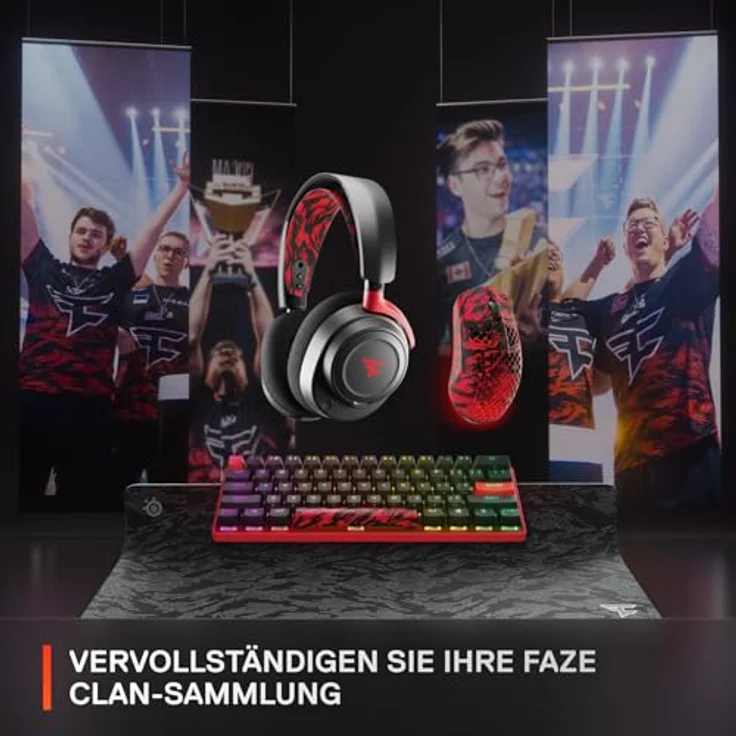 SteelSeries Arctis Nova 7 - Faze Clan Edition - Multi-Plattform-Wireless Gaming-Headset, Dual Wireless 2,4 GHz & Bluetooth, 38 Std.-Akku, PC, PS, Mac, Mobilgeräte, Switch – Bild 5