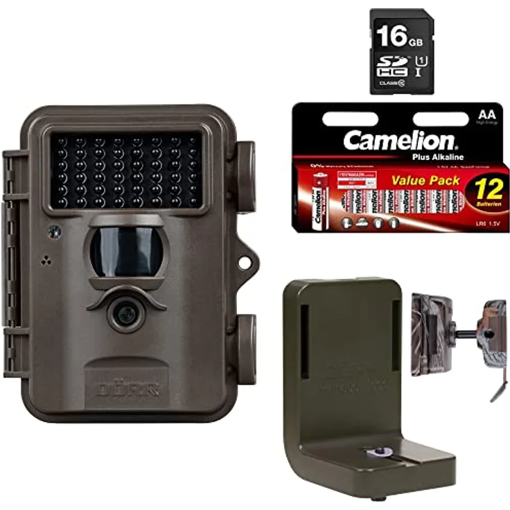 DÖRR Snapshot Mini Black 30MP 4K Überwachungskamera - Wildkamera - Fotofalle | Ultra HD 4K Videos - 940nm IR LEDs - Black LEDs - Indoor und Outdoor (Komfort-Kit 2)