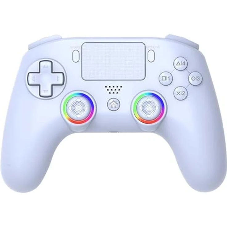 Subsonic Wireless LED Controller für PS5, Gaming Controller mit vibrations- und touchpad-Funktion, Weiss – Bild 1