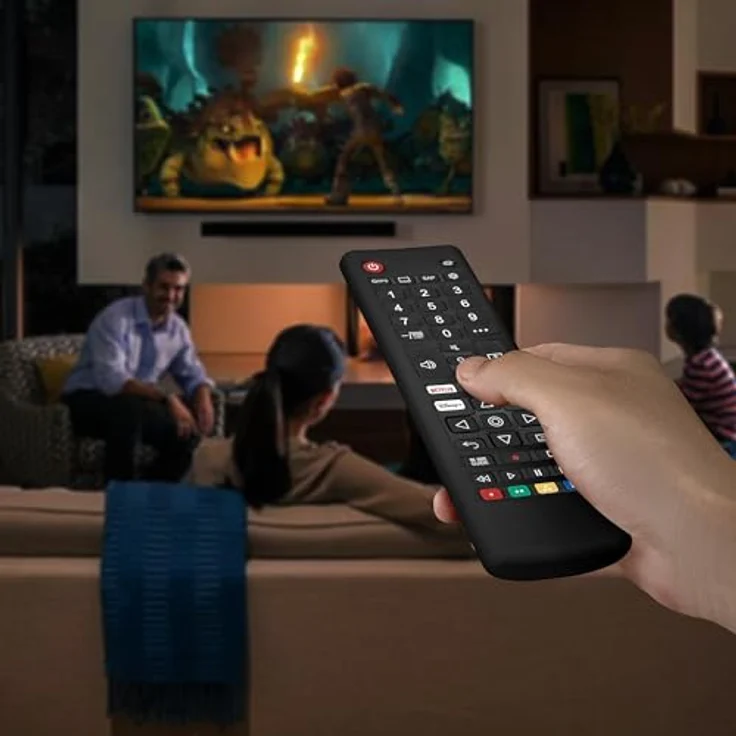 kwmobile Hülle für LG Smart TV AKB, Silikon Case in Schwarz, rutschfest und reißfest, flexibles Schutzcover für Fernbedienung – Bild 5