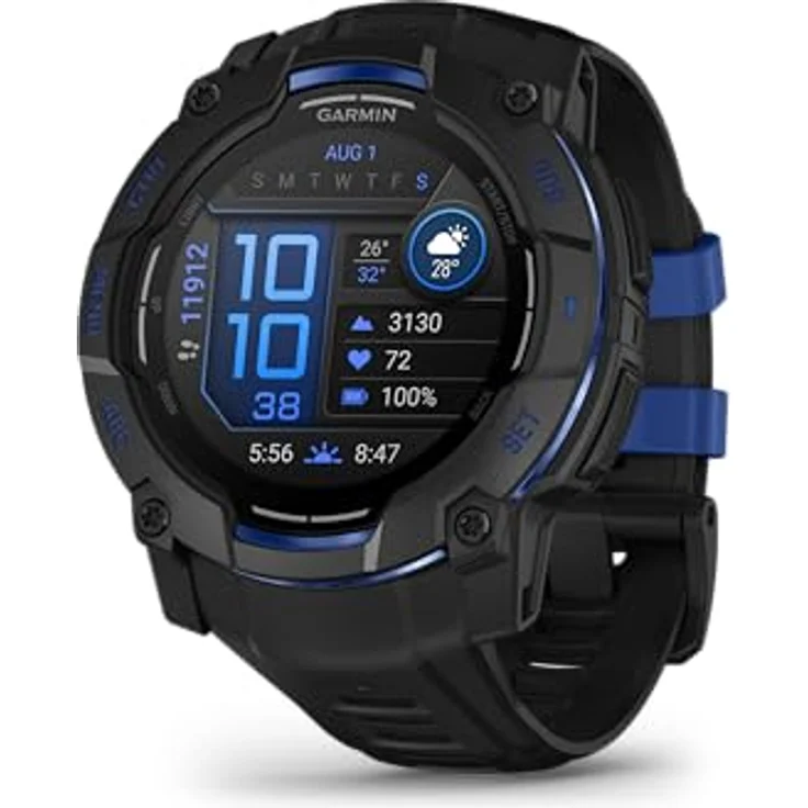 Garmin Instinct 3 AMOLED (50 mm), Multisport-Smartwatch mit robustem Design, 24h-Herzfrequenzmessung und 10 ATM wasserdicht – Bild 1