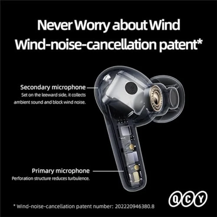 QCY Wireless Earphones TWS T13x (White) - ANC, 8 h, Kabellos, Kopfhörer, Weiss – Bild 11