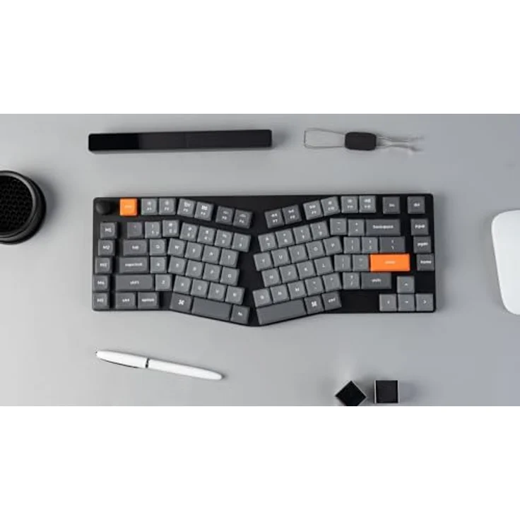 Keychron K15 MAX Custom Wireless Mechanische Tastatur 2.4 GHz/Bluetooth/USB-C, Hot-swap, RGB, QMK/VIA Programmierbare Makros, PBT Keycaps, für Mac Windows, Super Red Switch – Bild 2