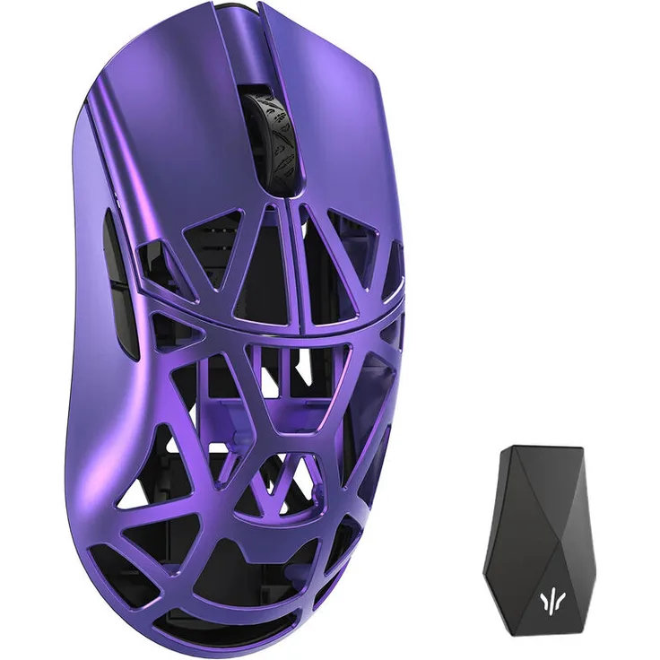 WLMouse Beast X Max, Kabellose Gaming-Maus mit Omron Optical Switches, 40 g ultraleicht, lila
