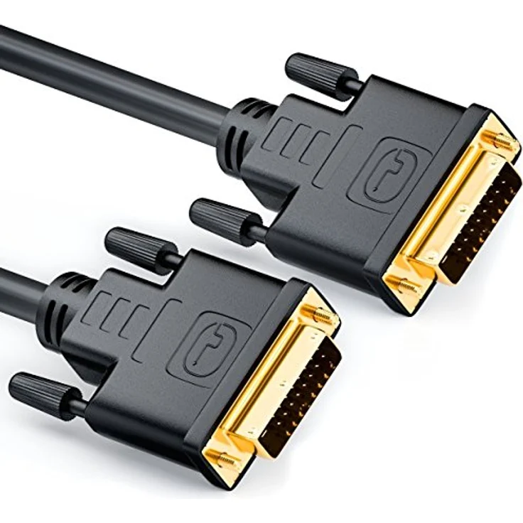 deleyCON 0,5m DVI zu DVI Kabel 24+1 - DVI-D Dual Link - 1080p / Full-HD / 3D Ready - DVI auf DVI Adapterkabel vergoldete Kontakte - Schwarz – Bild 2