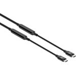 Manhattan USB 3.2 Gen 2 Aktives Typ-C Kabel, 5 m, 10 Gbps, Power Delivery Unterstützung, schwarz