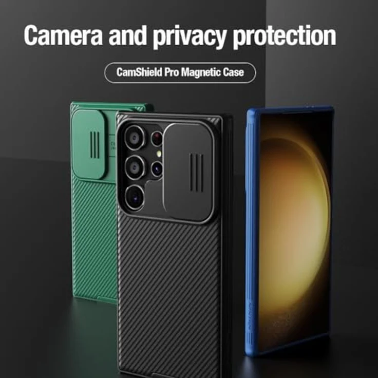 Nillkin CamShield Pro Series Schutzhülle für Samsung Galaxy S24 Ultra, Schwarz - Kameraschutz, Kabelloses Laden, Rutschfestes Design – Bild 5