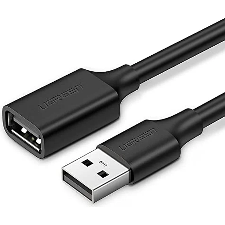 USB A To Female 2.0 Extension Cable Black 1M – Bild 1