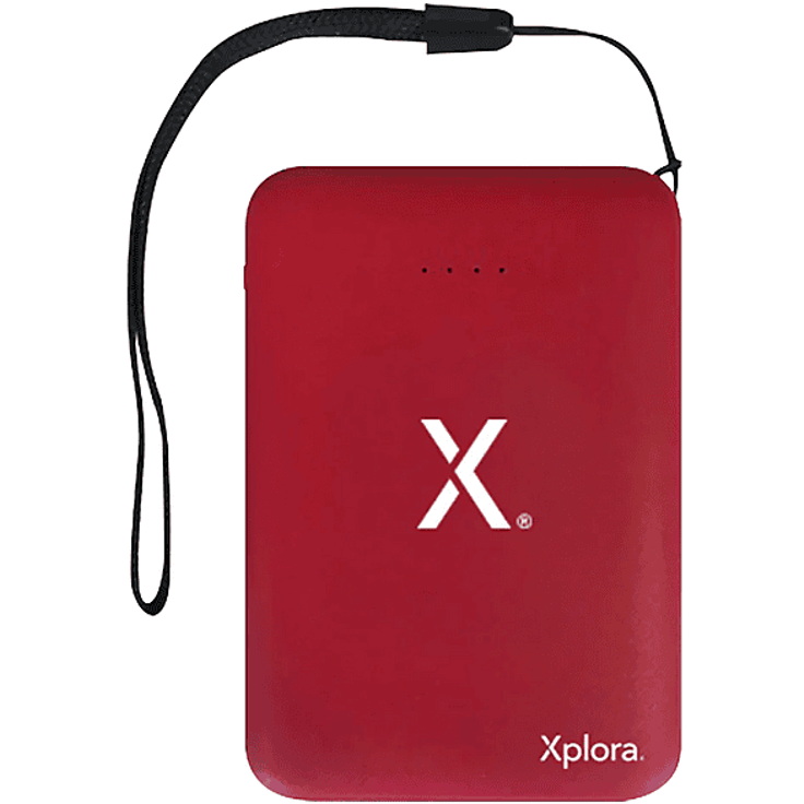 XPLORA POWERBANK 5000 MAH, Powerbank in Rot mit 5000 mAh Kapazität