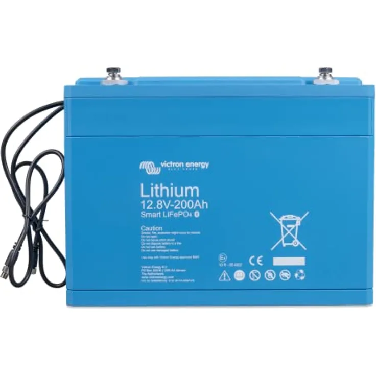 Victron Energy LiFePO4 12,8V/200Ah Smart Batterie, 2560Wh, Bluetooth, leicht und langlebig