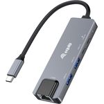 Equip Adapter USB-C -> RJ45 2,5G Ethernet, USB 3.2 mit 2 Anschlüssen und Power Delivery bis 100W