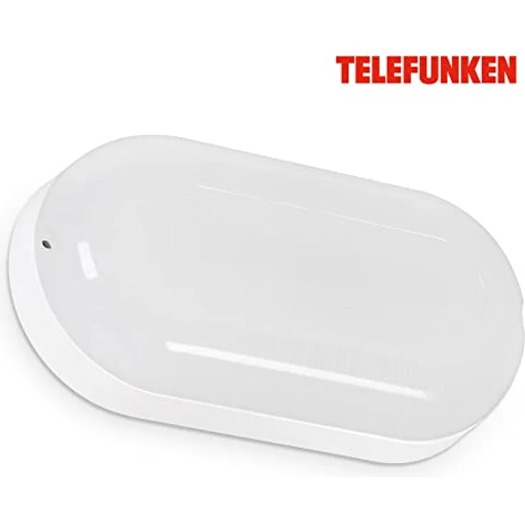 Telefunken - Led Wandleuchte Innen, Led Deckenlampe, Werkstatt, Keller, Garage, Neutralweißes Licht, 15 W, 1550 Lm, 20 cm, Weiß – Bild 3