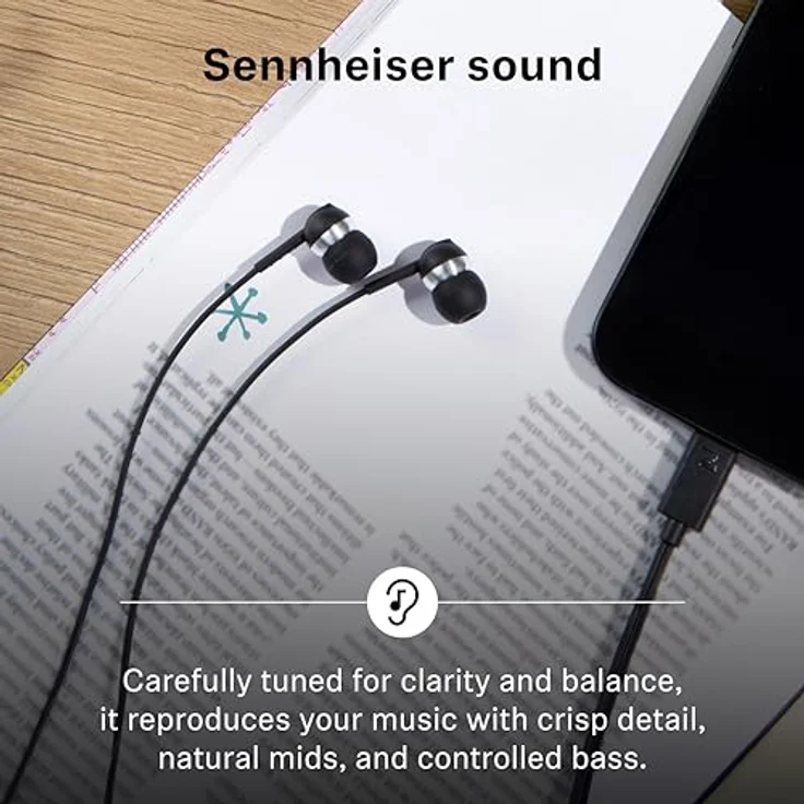 Sennheiser CX 80U, Kabelgebundene Kopfhörer mit USB-C-Verbindung, integrierter Fernbedienung und Mikrofon – Bild 3