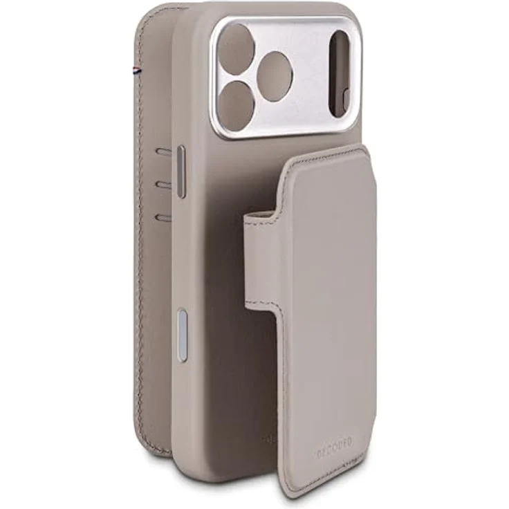 Decoded 2-in-1 Lederhülle für iPhone 17 Pro, Abnehmbare Wallet aus Premium ECCO Leder, MagSafe-kompatibel, Fallschutz, Kratzfest, Beige – Bild 2