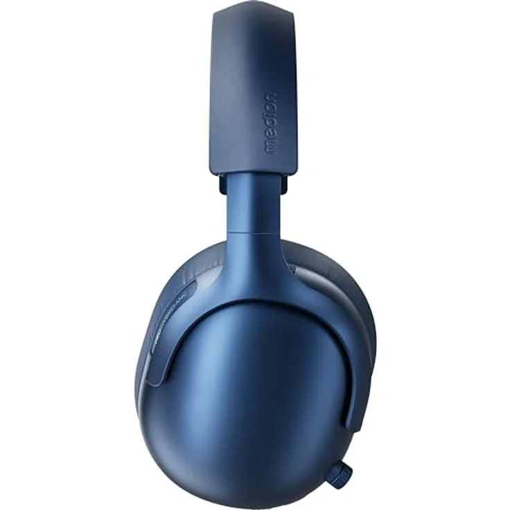 MEDION HX-1 Pro Over Ear Kopfhörer, kabellos mit Hybrid Active Noise Cancelling, Bluetooth 6.0, 190 Stunden Akkulaufzeit, IPX4 Spritzwasserschutz, blau – Bild 3