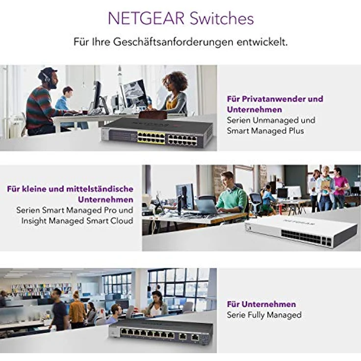 Netgear XS505M 5-Port 10G Multi-Gigabit Ethernet LAN Switch Unmanaged (mit 1x 10G-SFP+, Desktop- oder Rack-Montage mit ProSAFE Lifetime-) schwarz, grau – Bild 5