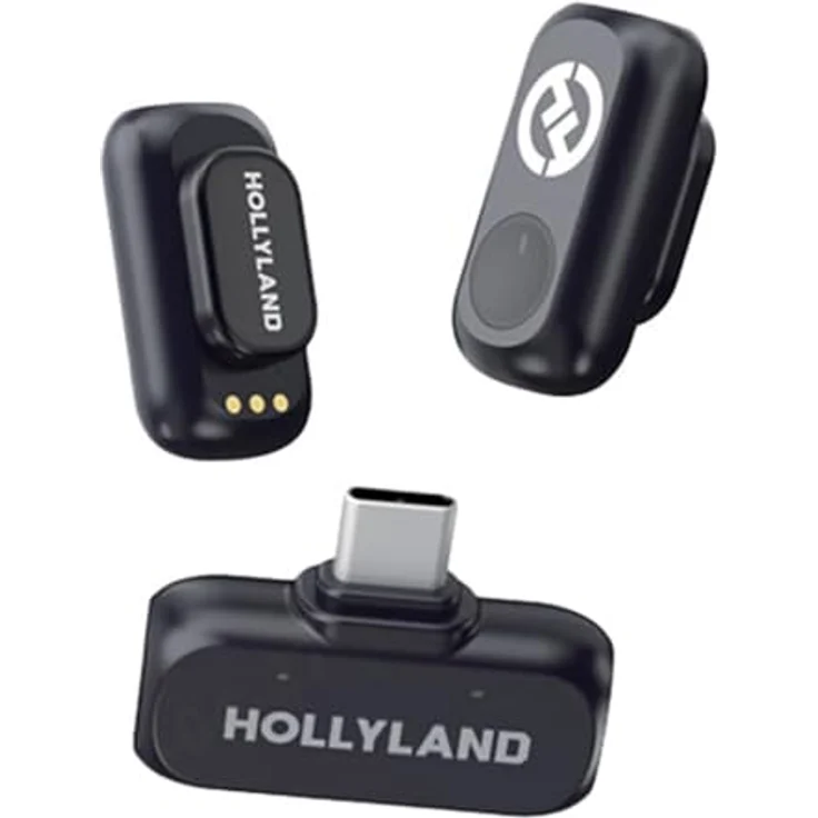 Hollyland Lark A1 Mini Duo, Kabelloses Mikrofon mit 48 kHz High-Fidelity Klang, 54 Stunden Akkulaufzeit, USB-C, Space Gray – Bild 2