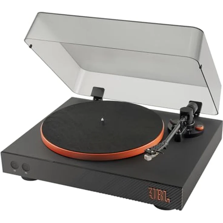 JBL Spinner BT – Hochwertiger Schallplattenspieler mit Bluetooth und aptXTM HD – Schwarz und Orange – Bild 1
