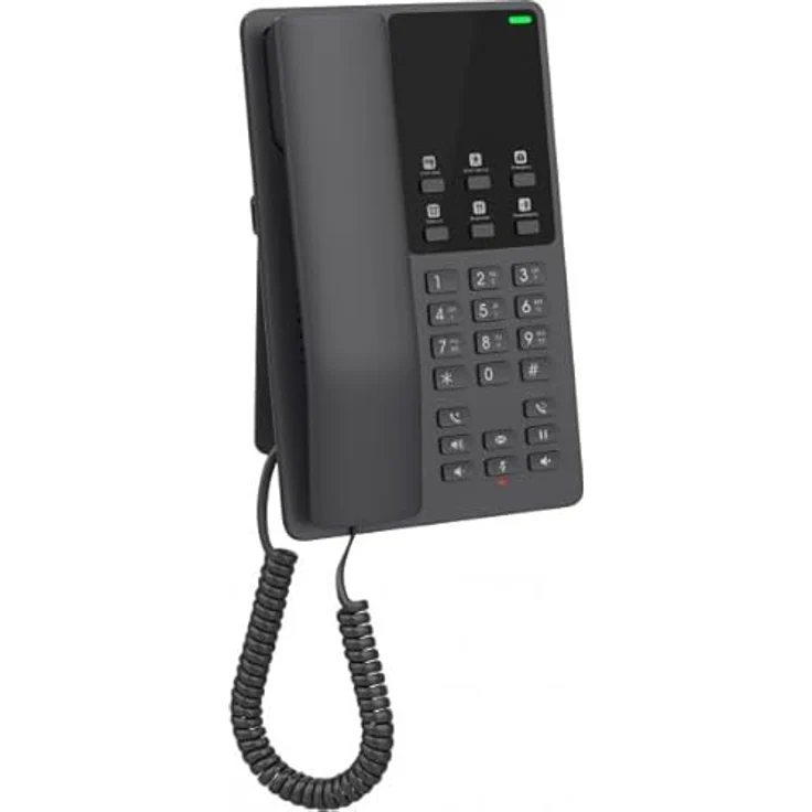 Grandstream GHP621W, IP-Telefon in Schwarz, Kabelgebundenes Mobilteil, 2 Zeilen, LCD-Display, Gigabit Ethernet – Bild 2