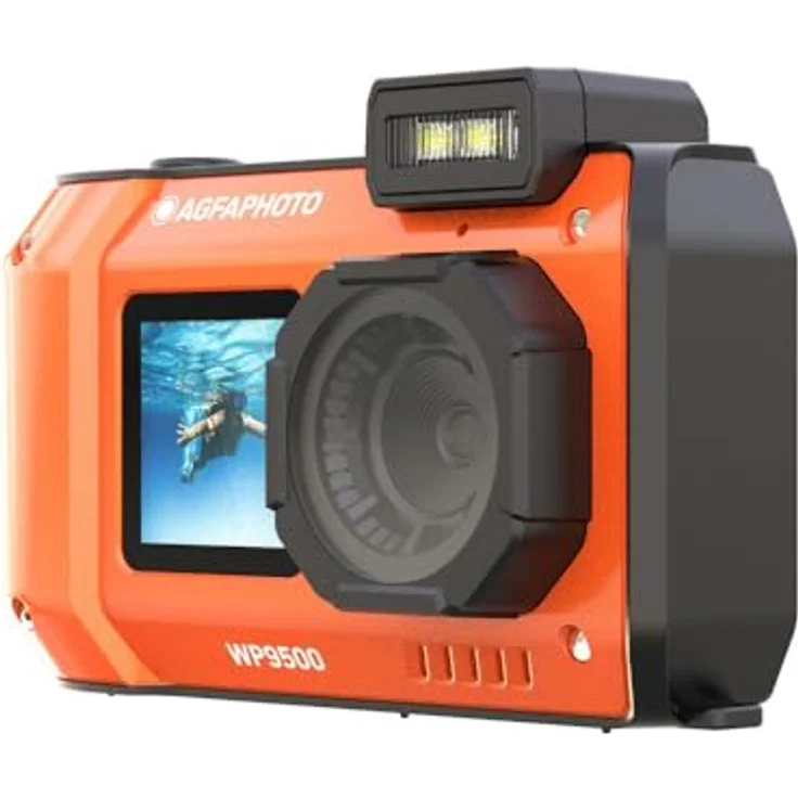 AgfaPhoto Realishot WP9500 – Wasserdichte Digitalkamera Orange - 24 MP, 18X Digitalzoom, 4K Videoaufnahme – Bild 3
