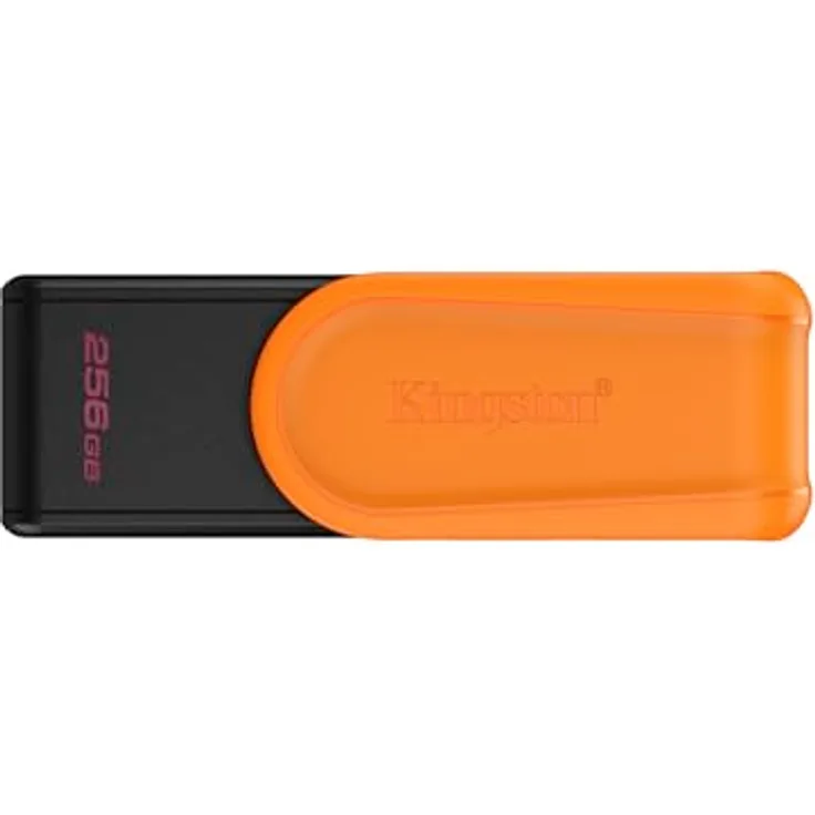 Kingston DataTraveler Exodia S USB-Stick 256GB, USB 3.2 Gen 1, USB Type A, Schwarz/Orange, drehbare Kappe