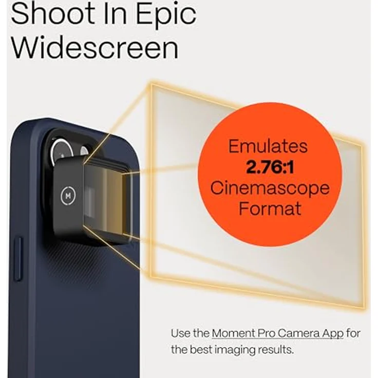 Moment Anamorphic 1.55x Mobile Lens - T-Series, Effektfilter mit blaurem Flare, 1.55 mm, Blau – Bild 5