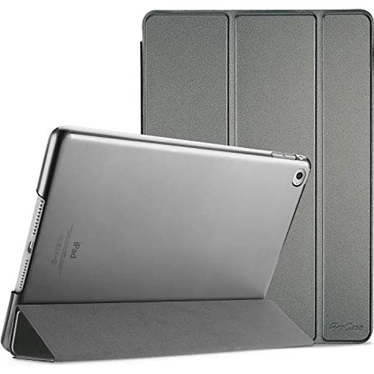 ProCase Hülle für iPad Air 2 (A1566/A1573), Leichte Stand Schutzhülle mit Translucent Frosted Rückseite, Automatischer Schlaf/Aufwach-Funktion - Metallic – Bild 1