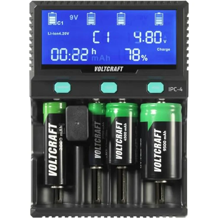 VOLTCRAFT IPC-4 Ladegerät Li-ion, LiFePO, NiMH, NiCd, LiFePO4 A, AA (Penlite), AAA (Bleistift), AAAA (Mini), C (Baby) – Bild 5