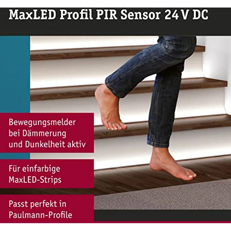 Paulmann 79841 Stripe MaxLED Sensor Bewegungsmelder für Profile DC 24V max. 144W Weiß Lichtband Kunststoff – Bild 2