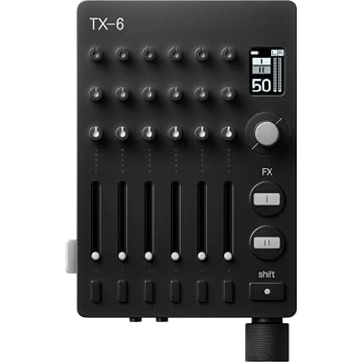 Teenage Engineering TX-6, tragbares Mischpult in Schwarz mit vielseitigen Funktionen – Bild 1