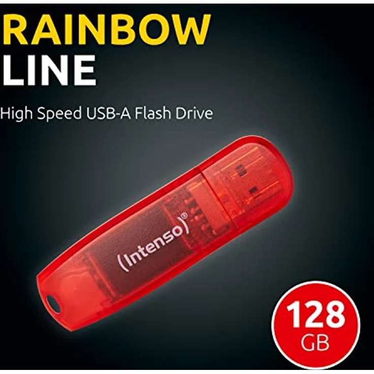 Intenso Rainbow Line 128 GB USB-Stick USB 2.0 rot – Bild 4