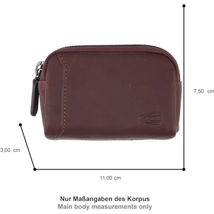 camel active Leder Schlüsselmäppchen Ocean Key Case, cognac dunkelbraun, mit robustem Metallring und kompaktem Format für mehrere Schlüssel – Bild 4