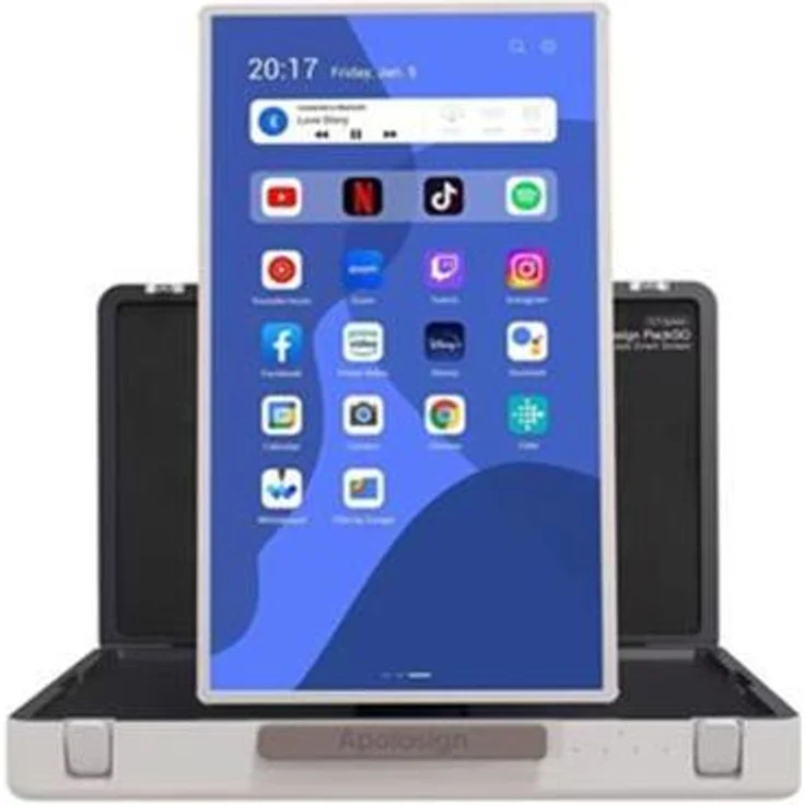 ALLNET Presentation Suitcase High Performance Display 27 Zoll, Android 13, RK3588, Full HD Touchscreen, Schwarz